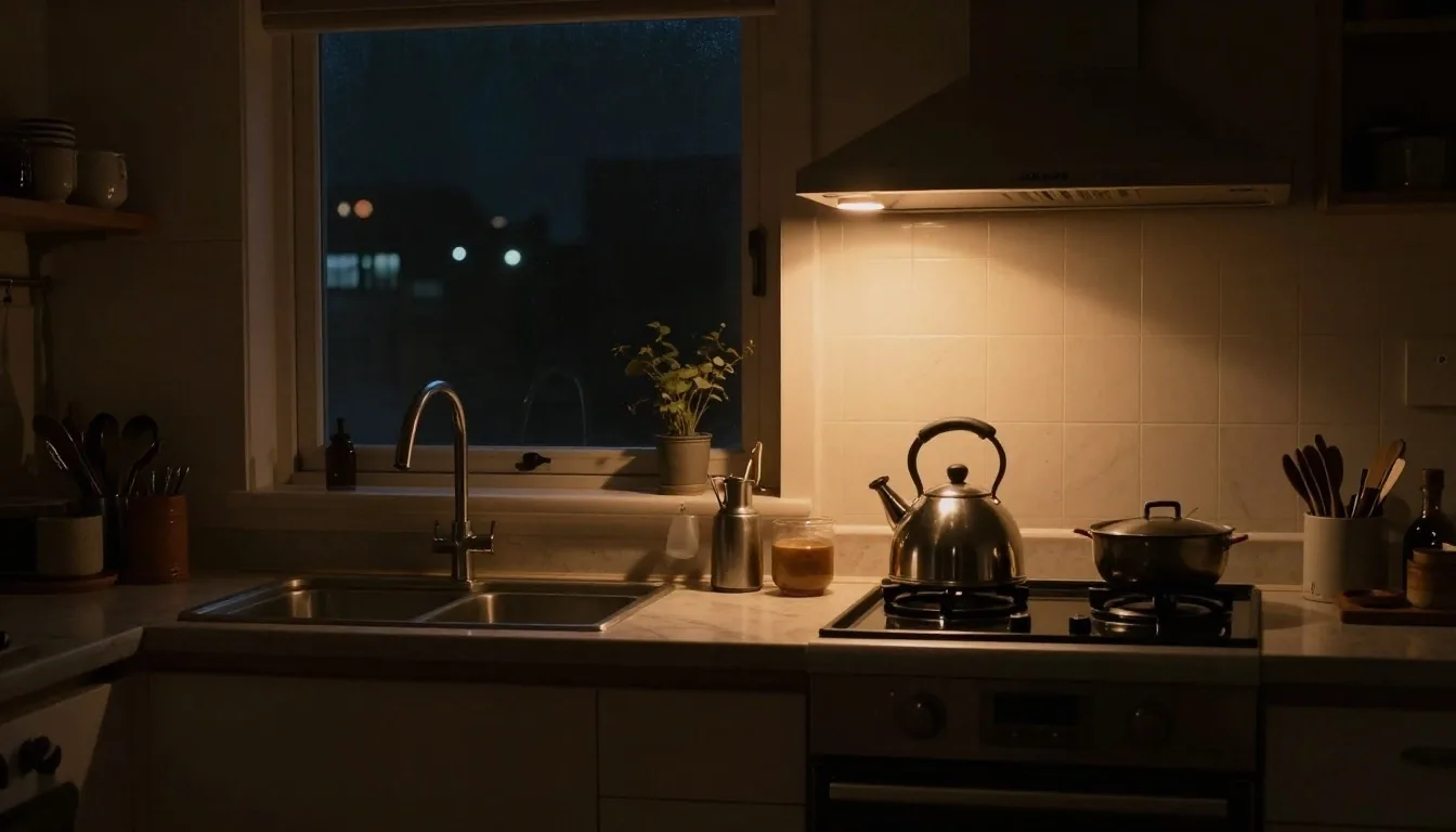 Mesa de cocina con libreta de gastos y tickets de almacén